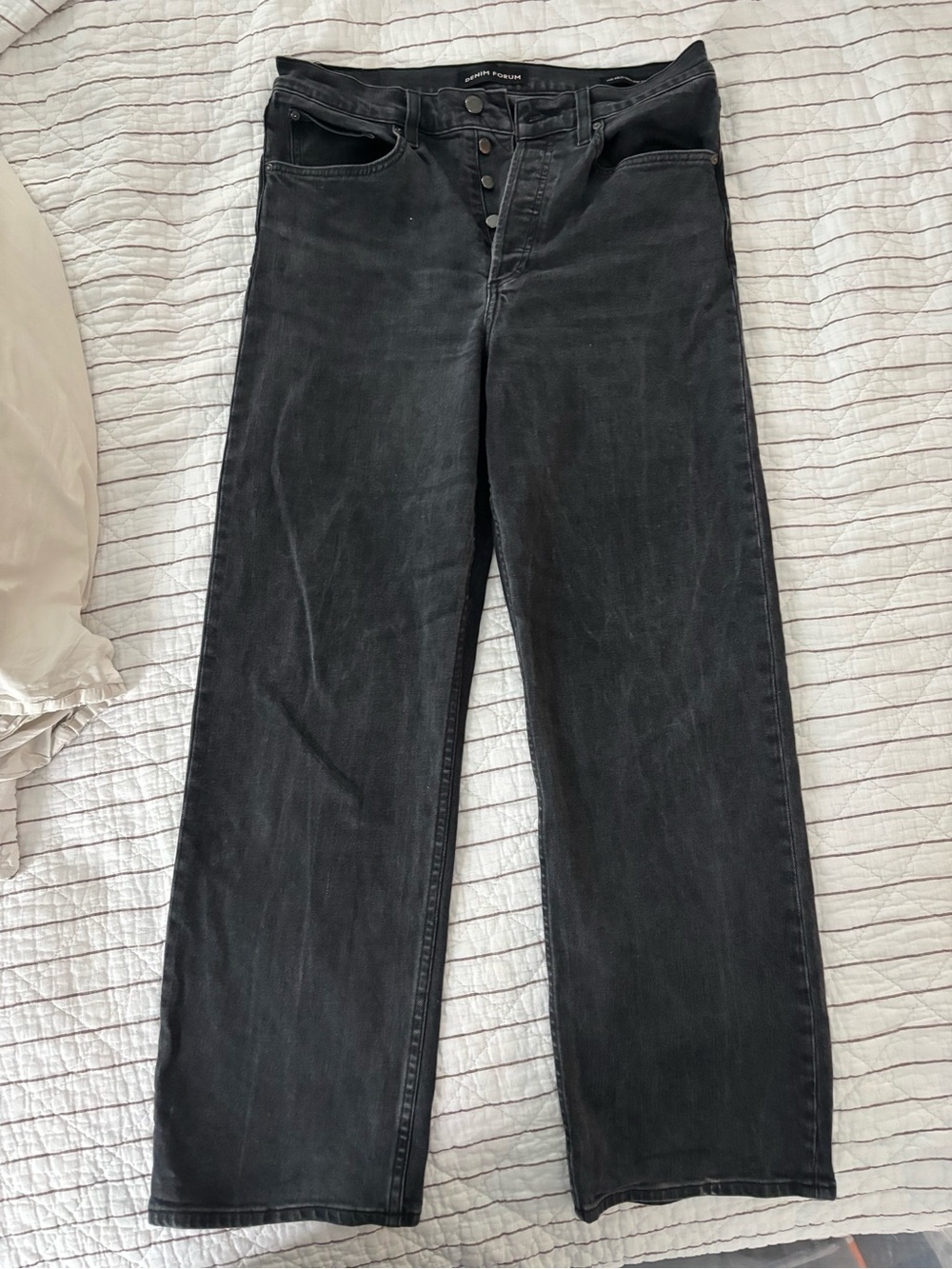Denim Forum Black Straight-Leg Women’s Jeans